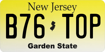 NJ license plate B76TOP