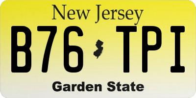NJ license plate B76TPI
