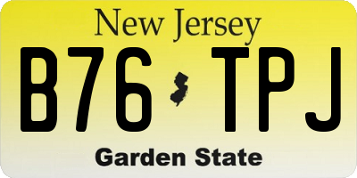 NJ license plate B76TPJ