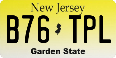 NJ license plate B76TPL