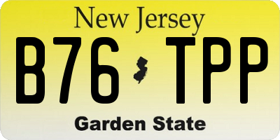 NJ license plate B76TPP