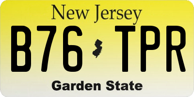 NJ license plate B76TPR