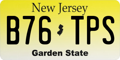 NJ license plate B76TPS