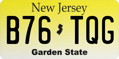 NJ license plate B76TQG