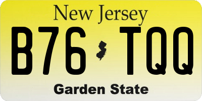 NJ license plate B76TQQ