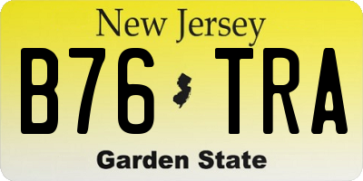NJ license plate B76TRA