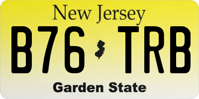 NJ license plate B76TRB