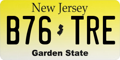 NJ license plate B76TRE