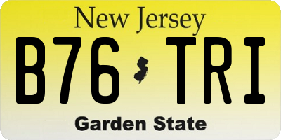 NJ license plate B76TRI
