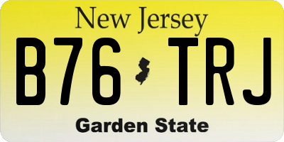 NJ license plate B76TRJ