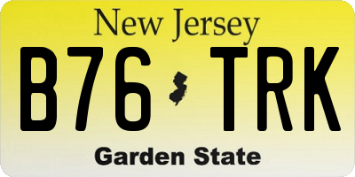 NJ license plate B76TRK