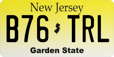 NJ license plate B76TRL