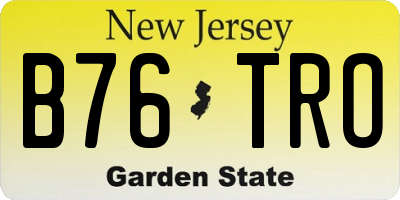 NJ license plate B76TRO