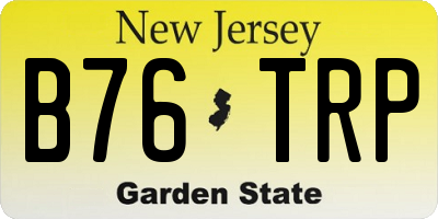 NJ license plate B76TRP
