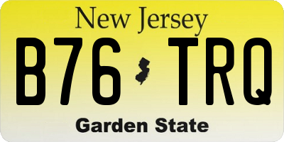 NJ license plate B76TRQ