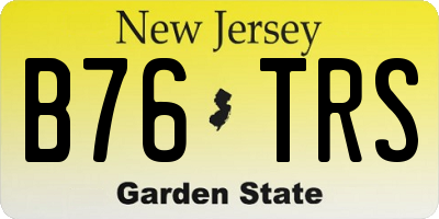 NJ license plate B76TRS