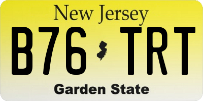 NJ license plate B76TRT