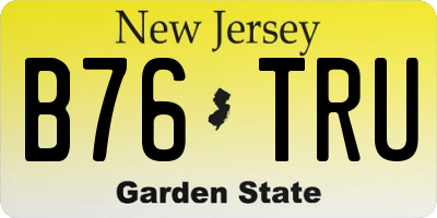 NJ license plate B76TRU