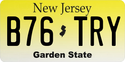NJ license plate B76TRY