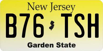NJ license plate B76TSH