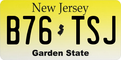 NJ license plate B76TSJ