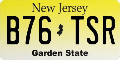 NJ license plate B76TSR