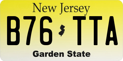 NJ license plate B76TTA