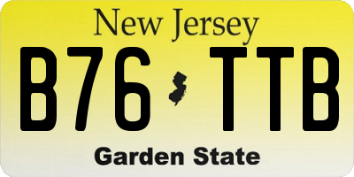 NJ license plate B76TTB