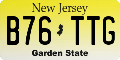 NJ license plate B76TTG
