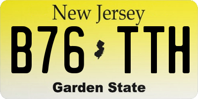NJ license plate B76TTH