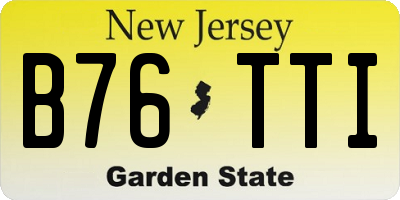 NJ license plate B76TTI