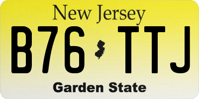 NJ license plate B76TTJ