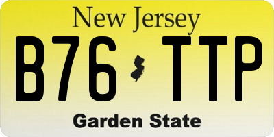NJ license plate B76TTP