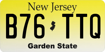 NJ license plate B76TTQ