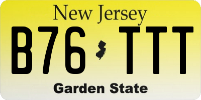 NJ license plate B76TTT