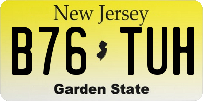 NJ license plate B76TUH