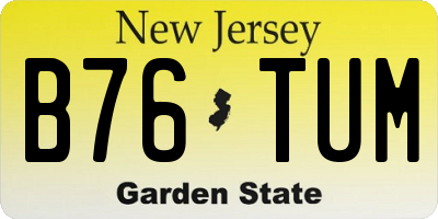 NJ license plate B76TUM