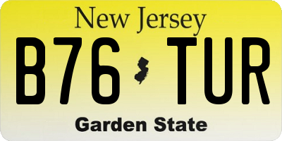 NJ license plate B76TUR