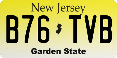 NJ license plate B76TVB