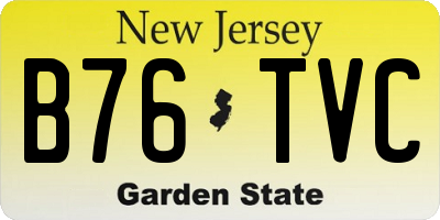 NJ license plate B76TVC