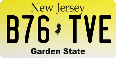 NJ license plate B76TVE