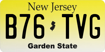NJ license plate B76TVG