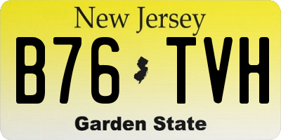 NJ license plate B76TVH