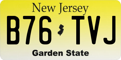 NJ license plate B76TVJ