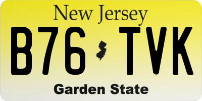 NJ license plate B76TVK