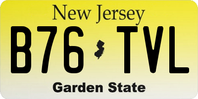 NJ license plate B76TVL