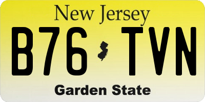 NJ license plate B76TVN