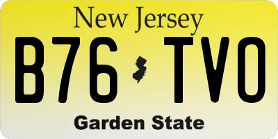 NJ license plate B76TVO