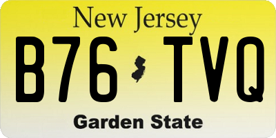 NJ license plate B76TVQ