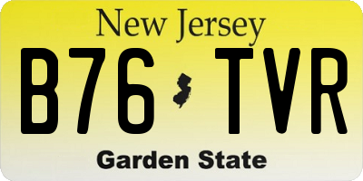 NJ license plate B76TVR